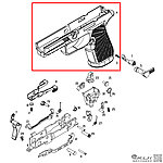 點一下即可放大預覽 -- [沙色]-WE P320 V2 Wilson戰鬥版下槍身、握把（零件編號#4）M17、M18 GBB瓦斯槍零件