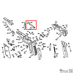 點一下即可放大預覽 -- KWA／KSC M93R 板機連桿（零件編號#553）GBB瓦斯槍零件