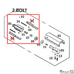 點一下即可放大預覽 -- KTC TEC-9 瓦斯飛機組（零件#2-04、6、7、8、10、15）KG-9 GBB瓦斯槍零件