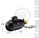 點一下即可放大預覽 -- 軍丰彩 潛艦LED燈具 鑰匙圈，Retro Motif，手機背包鑰匙圈掛飾，HD-0066