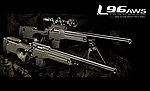 [黑色]-日本馬牌 MARUI L96 AWS 手拉空氣槍，AWP狙擊槍、BB槍